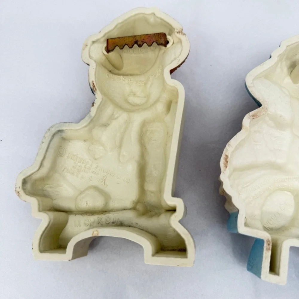 Burwood Products Wall Hanging Teddy Bear Trio VTG Decor Set 3375 Nursery MCM
